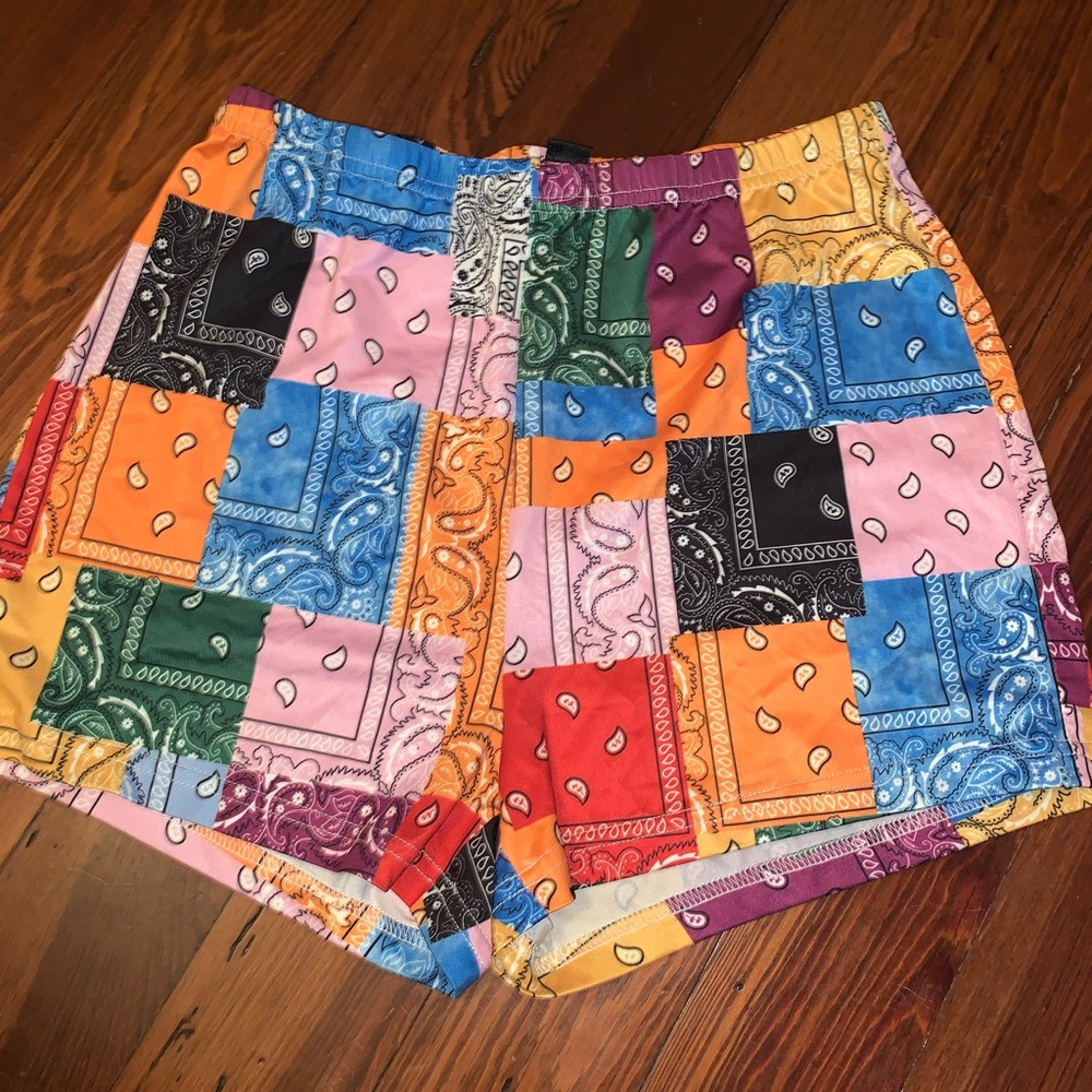 small bandana print shein shorts